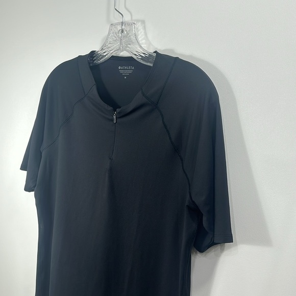 Athleta black short sleeve tennis top size medium - Picture 2 of 13